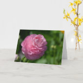 Carte Fleur de ranunculus rose (Fleur jaune)