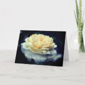 Carte Fleur de rose jaune doux Personnalisée Anniversair (Devant)