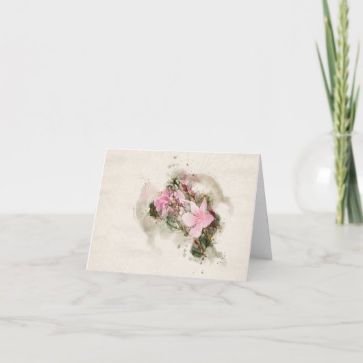Carte Fleur de Rose Laurel (Devant)