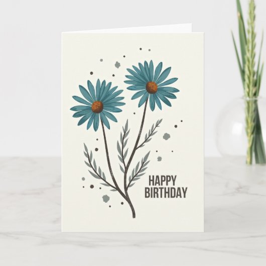 Carte Fleur de sarcelle mouchetée (Devant)