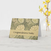 Carte Fleur de Sauge Chrysanthème de William Morris (Fleur jaune)