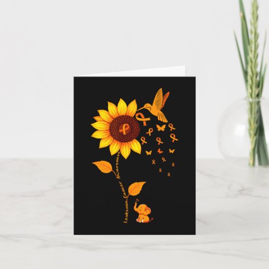 Carte Fleur de sensibilisation à la leucémie (Devant)