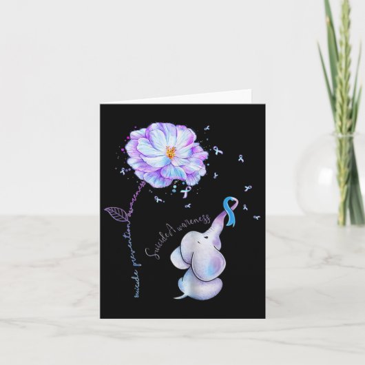 Carte Fleur de sensibilisation à la prévention du suicid (Devant)