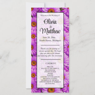 Carte Fleur de soleil à fleurs de magenta violet marguer