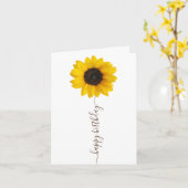 Carte Fleur de soleil brillante voeux d'anniversaire (Fleur jaune)
