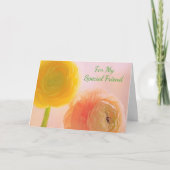 Carte Fleur de soutien au cancer de l'ami (Devant)