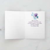 Carte Fleur de sympathie profonde aide dans la difficult (Intérieur)