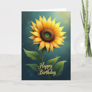 Carte Fleur de Tournesol Douce