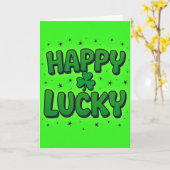 Carte Fleur de Trèfle Chanceuse Heureuse (Fleur jaune)