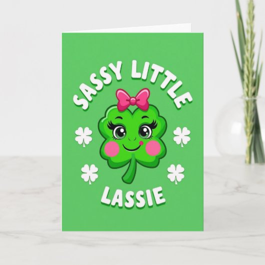 Carte Fleur de Trèfle Sassy Lassie (Devant)