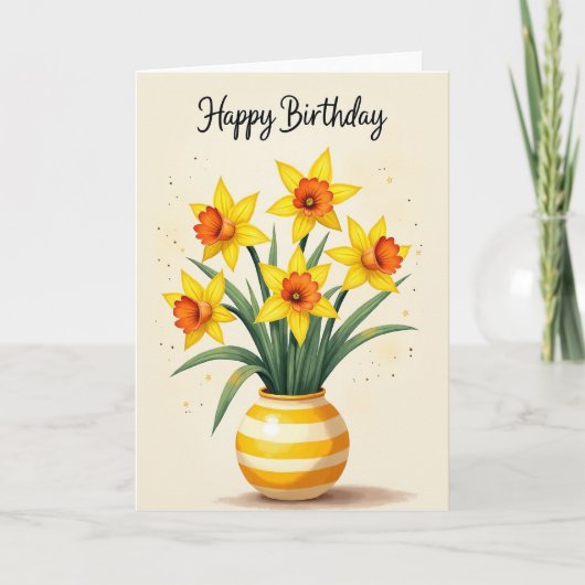 Carte Fleur de Trompette Joyeuse (Devant)