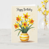 Carte Fleur de Trompette Joyeuse (Fleur jaune)