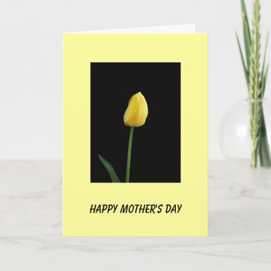 Carte fleur de tulipe du jour de la mère heureuse (Devant)