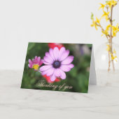 Carte Fleur de type marguerite rose (Fleur jaune)