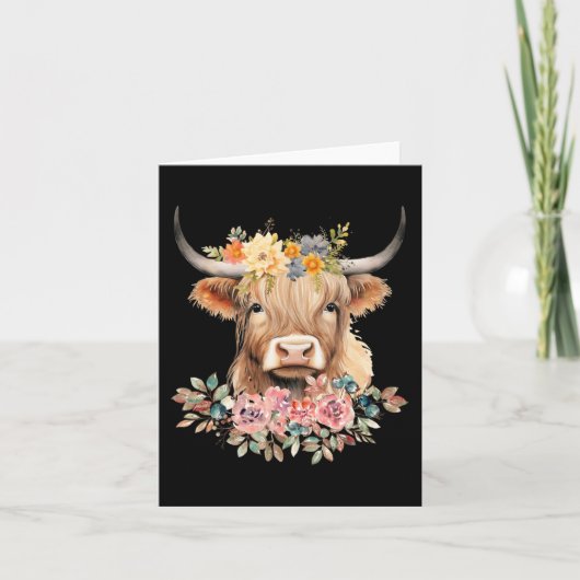 Carte Fleur de vache bébé mignonne Noël (Devant)