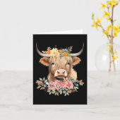 Carte Fleur de vache bébé mignonne Noël (Fleur jaune)