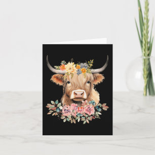 Carte Fleur de vache bébé mignonne Noël