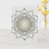 Carte Fleur De Vie - Blossoms Mandala 1 (Fleur jaune)