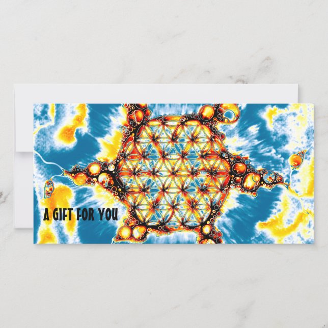 Carte Fleur De Vie - Façons Colorées 5 (Devant)