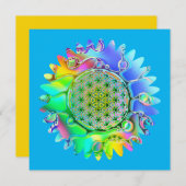 Carte Fleur De Vie - Fleur Géométrique 5 (Devant / Derrière)