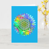 Carte Fleur De Vie - Fleur Géométrique 5 (Fleur jaune)