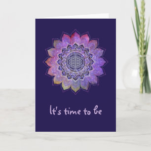 Carte Fleur de Vie - Galaxie de style vintage Espace 1