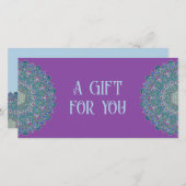 Carte Fleur De Vie - Mandala India Style 1 (Devant / Derrière)