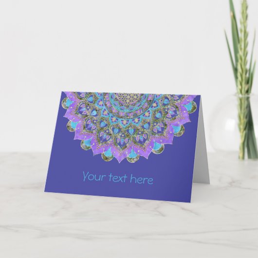 Carte Fleur De Vie - Mandala India Style 2 (Devant)