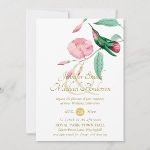 Carte Fleur de vigne florale à la menthe rose à la menth
