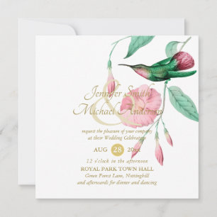 Carte Fleur de vigne florale à la menthe rose à la menth