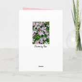 Carte Fleur de vinification Clematis violet sur blanc Tr (Dos)