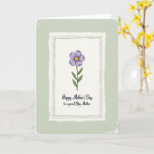 Carte Fleur Dessée à la Main Florale (Fleur jaune)