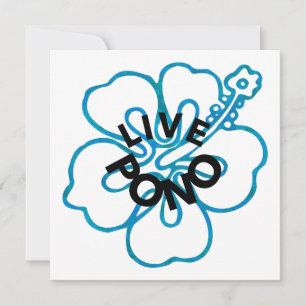 Carte Fleur d'Hibiscus Hawaïen Live Pono Esprit Aloha