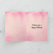 Carte Fleur d'Hibiscus Rose Tropicale Anniversaire (Intérieur)