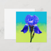 Carte Fleur d'iris (Devant / Derrière)