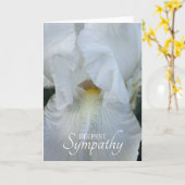 Carte Fleur d'Iris Blanc Sympathie Florale (Fleur jaune)