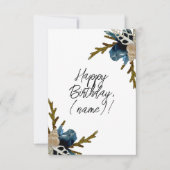 Carte Fleur d'Iris Côtier Élégant Floral Joyeux Annivers (Devant)