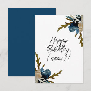 Carte Fleur d'Iris Côtier Élégant Floral Joyeux Annivers