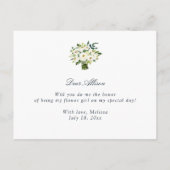 carte fleur d'ivoire blanc floral seras-tu ma demo (Dos)