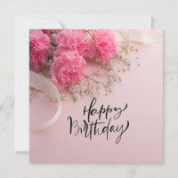 Fleur d'oeillet rose Joyeux anniversaire