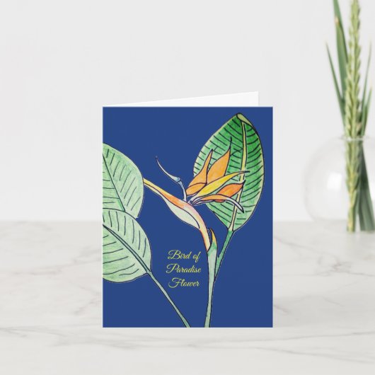 Carte Fleur d'oiseau de paradis (Devant)