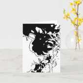 Carte Fleur Doodle (Fleur jaune)