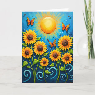 Carte Fleur d'Or Anniversaire