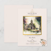 Carte Fleur d'or de l'église traditionnelle Enregistrer  (Devant / Derrière)