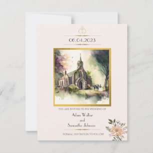 Carte Fleur d'or de l'église traditionnelle Enregistrer