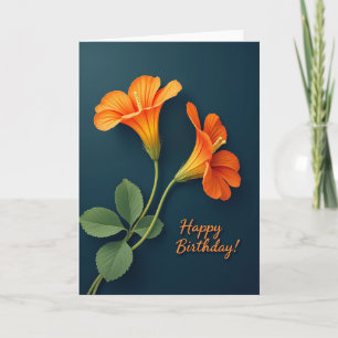 Carte Fleur d'Orange d'Anniversaire