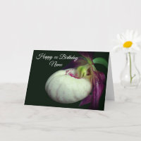 Fleur d'orchidée Lady Slipper Personnalisée Annive