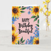 Carte Fleur Dorée à Points (Fleur jaune)