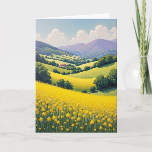 Carte Fleur Dorée Joyeuse (Devant)