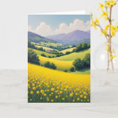 Carte Fleur Dorée Joyeuse (Fleur jaune)